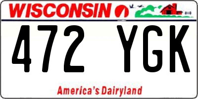 WI license plate 472YGK