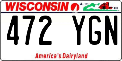 WI license plate 472YGN