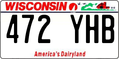 WI license plate 472YHB