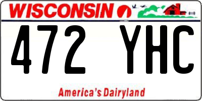 WI license plate 472YHC