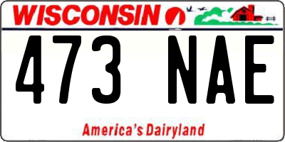 WI license plate 473NAE