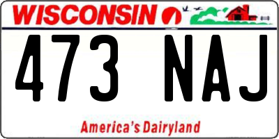 WI license plate 473NAJ