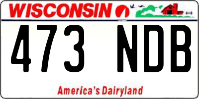 WI license plate 473NDB