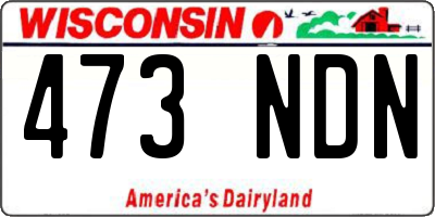 WI license plate 473NDN