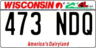 WI license plate 473NDQ