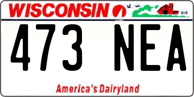 WI license plate 473NEA