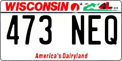 WI license plate 473NEQ