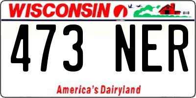 WI license plate 473NER
