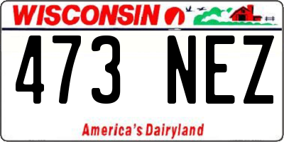 WI license plate 473NEZ