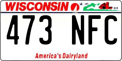 WI license plate 473NFC