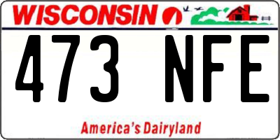 WI license plate 473NFE