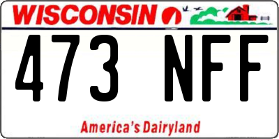 WI license plate 473NFF