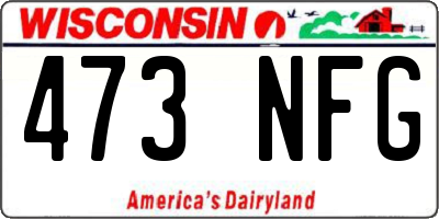 WI license plate 473NFG