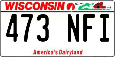 WI license plate 473NFI