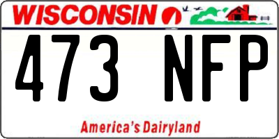 WI license plate 473NFP