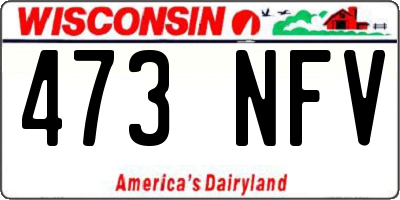 WI license plate 473NFV