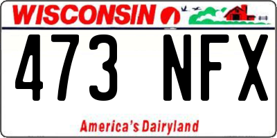 WI license plate 473NFX