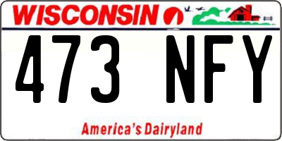 WI license plate 473NFY