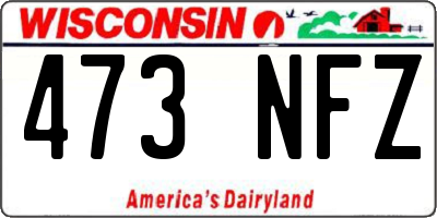 WI license plate 473NFZ
