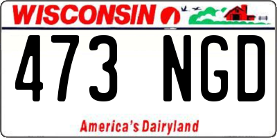 WI license plate 473NGD