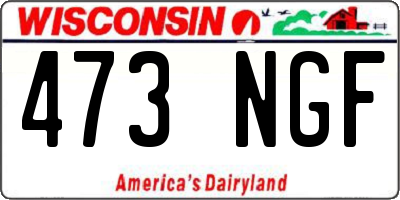 WI license plate 473NGF