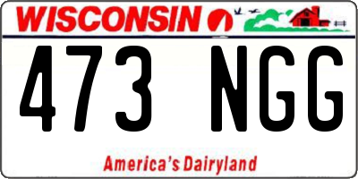 WI license plate 473NGG