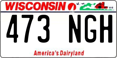 WI license plate 473NGH