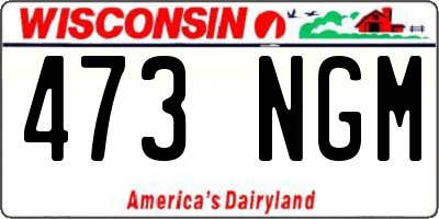 WI license plate 473NGM