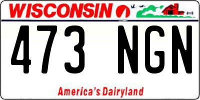 WI license plate 473NGN