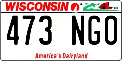 WI license plate 473NGO