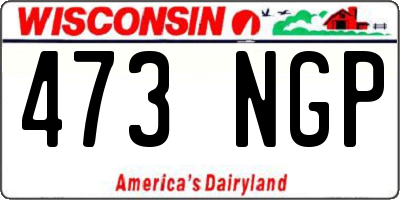 WI license plate 473NGP