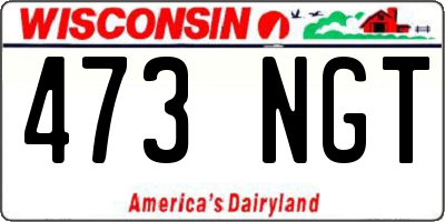 WI license plate 473NGT