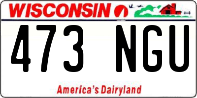 WI license plate 473NGU