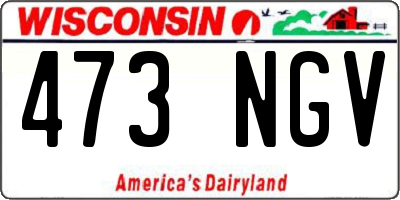 WI license plate 473NGV