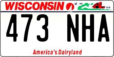 WI license plate 473NHA