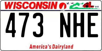 WI license plate 473NHE