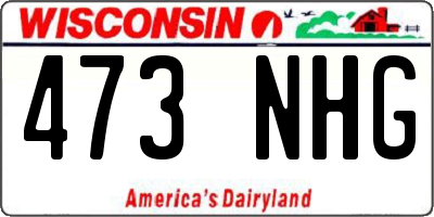 WI license plate 473NHG