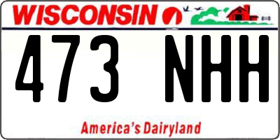 WI license plate 473NHH