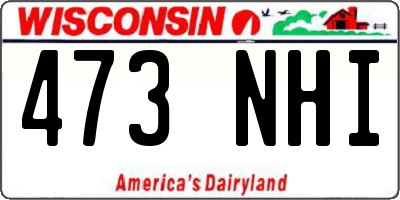 WI license plate 473NHI