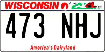 WI license plate 473NHJ