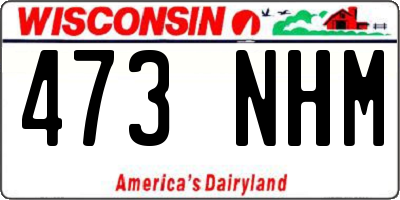 WI license plate 473NHM