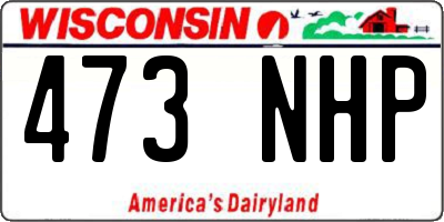 WI license plate 473NHP
