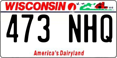 WI license plate 473NHQ