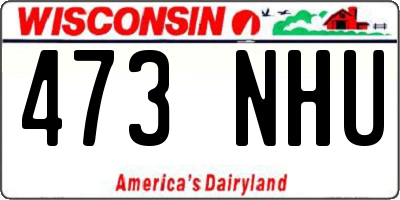 WI license plate 473NHU