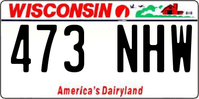 WI license plate 473NHW