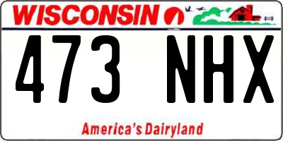 WI license plate 473NHX