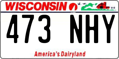 WI license plate 473NHY