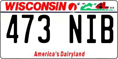 WI license plate 473NIB