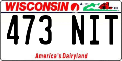 WI license plate 473NIT