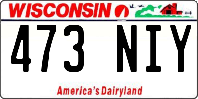 WI license plate 473NIY